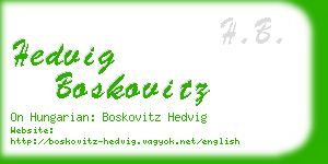hedvig boskovitz business card